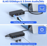 Station d'accueil Surface, triple écran 4K@60Hz via HDMI, DP et USB-C,