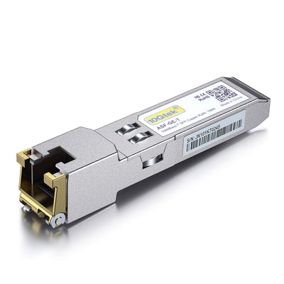 10Gtek SFP to RJ45 1000BASE-T Copper Transceiver, 1.25G Module for Ubi