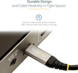 StarTech.com 6.6ft (2m) USB-C Cable, USB 5Gbps, 100W (5A) PD, 4K 60Hz