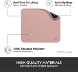 Logitech Studio Series Mouse Pad Spill Resistant - Darker Rose | Anti-