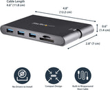 StarTech.com USB C Multiport Adapter - USB Type-C Mini Dock with HDMI