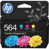 HP 564 Cyan, Magenta & Yellow Original Ink Cartridges, 3 Pack (N9H57FN