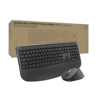 Logitech Signature Comfort Plus Combo MK880 Keyboard and Mouse - Graph