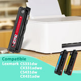 20N10K0,20N10C0,20N10M0,20N10Y0 Toner Cartridge(with chip) for Lexmark
