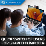 Adesso CyberTrack F1 webcam USB Windows Hello 1080P HD mise au point fixe, Ca
