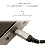 StarTech.com 3.3ft (1m) USB-C Cable, USB 10Gbps, 100W (5A) PD, 8K 60Hz