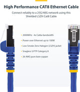 StarTech.com 10ft Blue CAT8 Ethernet Cable, Snagless RJ45, 25G/40G, 20