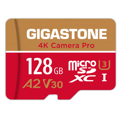 【5-Years Data Recovery】 GIGASTONE Memory Card 128GB, 4K Pro Camera, Co
