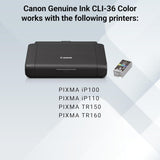 Canon Genuine CLI-36 Colour Ink Cartridge, Compatible with PIXMA iP100