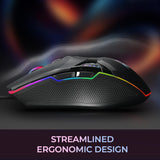 Adesso iMouse X5 RGB Wired Gaming Mouse - 7 Buttons, Ambidextrous, Adj
