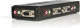 StarTech.com 4 Port Black USB KVM Switch Kit with Cables and Audio - D