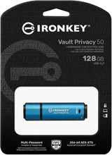 Kingston IronKey Vault Privacy 50 128 Go USB Chiffré | FIPS 197 | AES