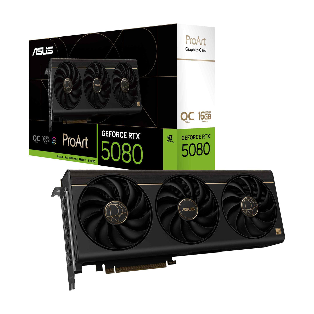 ASUS ProArt GeForce RTX™ 5080 OC Edition Graphics Card (PCIe® 5.0, 16G