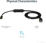 Cable USB C to Esata - USB 3.0 5GBPS 3FT