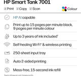 HP Smart Tank 7001 Imprimante tout-en-un sans fil réservoir d'encre, Numériseur, Copi