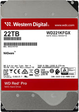 Western Digital 22TB WD Red Pro NAS Internal Hard Drive HDD - 7200 RPM