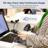NETUM Bluetooth Barcode Scanner, Compatible with 2.4G Wireless & Bluet