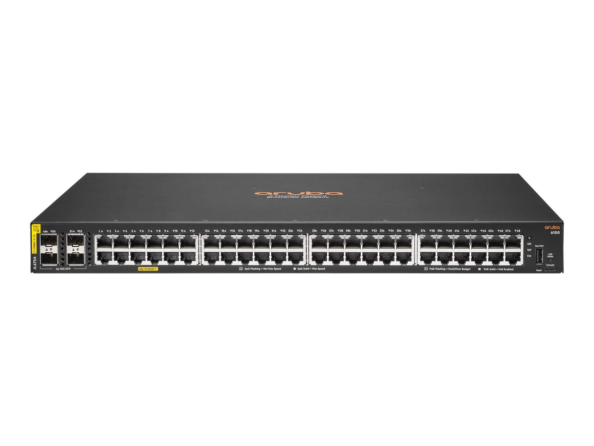 Aruba a Hewlett Packard Enterprise company 6100 48G Class4 PoE 4SFP+ 3