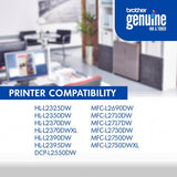 Brother Original TN730 High-Yield Black Toner Cartridge, Higher Yield