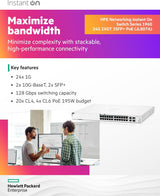 HPE Networking Instant On Switch Series 1960 24-Port Gb Smart-Managed