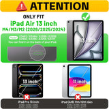 Étui HXCASEAC pour iPad Air 13 pouces M4/M3/M2, Antichoc avec Protection d'Écran
