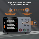 DC Power Supply, 30V 10A Bench Power Supply with Encoder Adjustment, 5