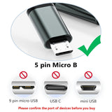 USB C to Micro USB Cable 0.3M, Short Braided Type C to Micro USB Cable