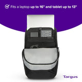 Targus 15-16” Work+ EcoSmart Backpack – Detachable Tech Organizer, Loc
