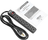 TRIPP LITE TLP6B Surge Protector Strip 6 Outlet 6ft Cord 360 Joules Bl