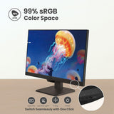 SHARP NEC MULTISYNC EA242WU-BK, 24IN MONITOR, 1920X1200, HDMI/DISPLAYPORT (IN/OUT)/USB-C INPUTS, PIVOT, USB HUB, SPEAKERS, HUMAN SENSOR