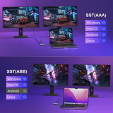 Adaptateur USB-C vers double HDMI StarTech, USB-C ou A vers 2x HDMI, 4K 60HZ, 100W PD PASS-Through, câble 1FT/30CM, convertisseur USB vers HDMI multi-écrans pour LAP