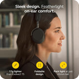 Jabra Evolve3 75 On-Ear Wireless Bluetooth Headset with Mic and Wirele