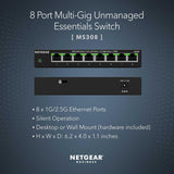 NETGEAR 8-Port Multi-Gigabit Ethernet Unmanaged Network Switch (MS308)