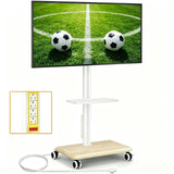 5Rcom Mobile TV Stand with Power Outlet for 32-60 Inch TVs – Swivel, H