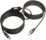 Câble répéteur actif USB-A vers USB-B 2.0 haute vitesse Tripp Lite, mâle-à-