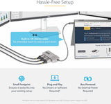 Startech USB C Multiport Adapter Dual Monitor 2x4K DP PD