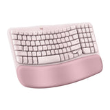 Logitech Wave Keys Wireless Ergonomic Keyboard with Cushioned Palm Res