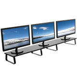 VIVO 140cm Extra Long Monitor Stand, Wood & Steel Desktop Riser, Multi