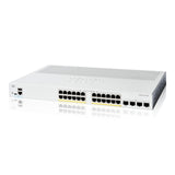 Cisco Catalyst 1200-24P-4G Smart Switch, 24 Port GE, PoE, 4x1GE SFP, L