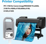 PFI-1700 Cartouche d'encre gris photo remise à neuf