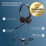 Jabra Evolve 20 SE Wired Dual-Ear Headset with Microphone for Work, US
