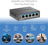 D-Link 5-Port 2.5GB Unmanaged Gaming Switch with 5 x 2.5G - Multi-Gig