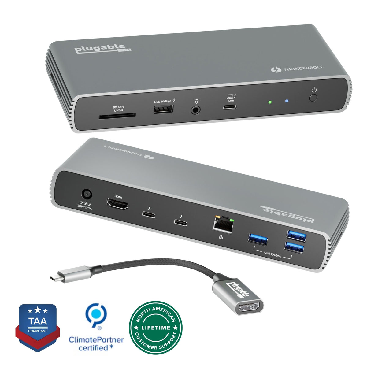 Station d'accueil Plugable Technologies Thunderbolt 4 & USB4 HDMI avec 9