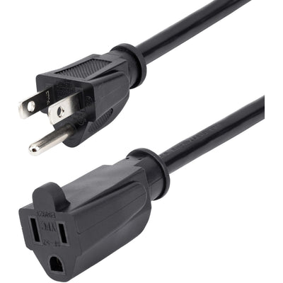 StarTech.com 15ft (4.5m) Power Extension Cord, NEMA 5-15R to NEMA 5-15