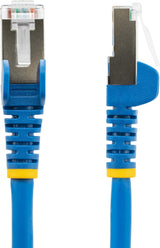 Câble Ethernet CAT6a bleu de 22,86 m, RJ45 sans accroc, 10G, PoE 100 W, S/FTP, LSZH, cuivre pur nu 27 AWG, 500 MHz, cordon de brassage réseau blindé