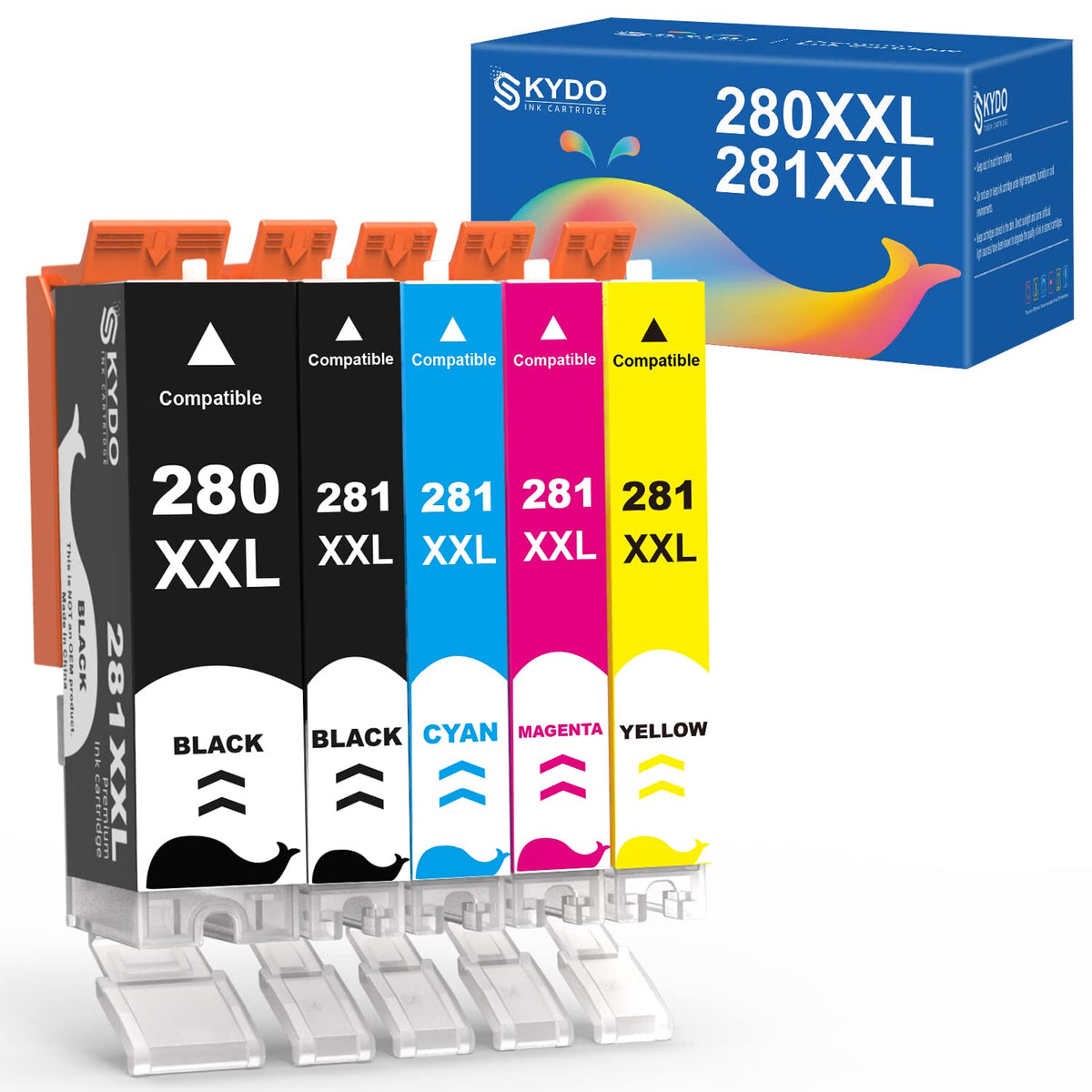 Skydo Compatible Ink Cartridge Replacement for Canon 280 281 XXL PGI C