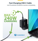 StarTech.com 3ft (1m) Thunderbolt 5 Cable, 80Gbps/120Gbps, 240W PD, 8K