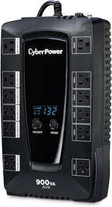 AVRG900LCD 900VA Compact 120V 5-15P LINE-INT 12OUT 5-15R 3 ANS WARR