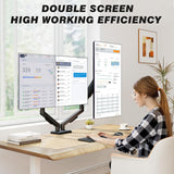 Dual Monitor Stand - Adjustable Dual Arm Mount for 17-35 Inch Screens