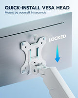 ARES WING Heavy Duty Single Monitor Arm - Fully Adjustable Monitor Mou